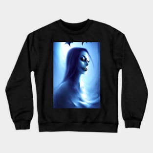 SAD EYED EYED HALLOWEEN VAMPIRESS Crewneck Sweatshirt